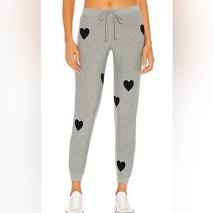 NWT Chaser Gray Heart Print  Joggers